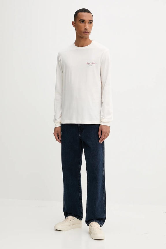 Guess Jeans longsleeve bawełniany M5YI03.K8HM0 beżowy AW25