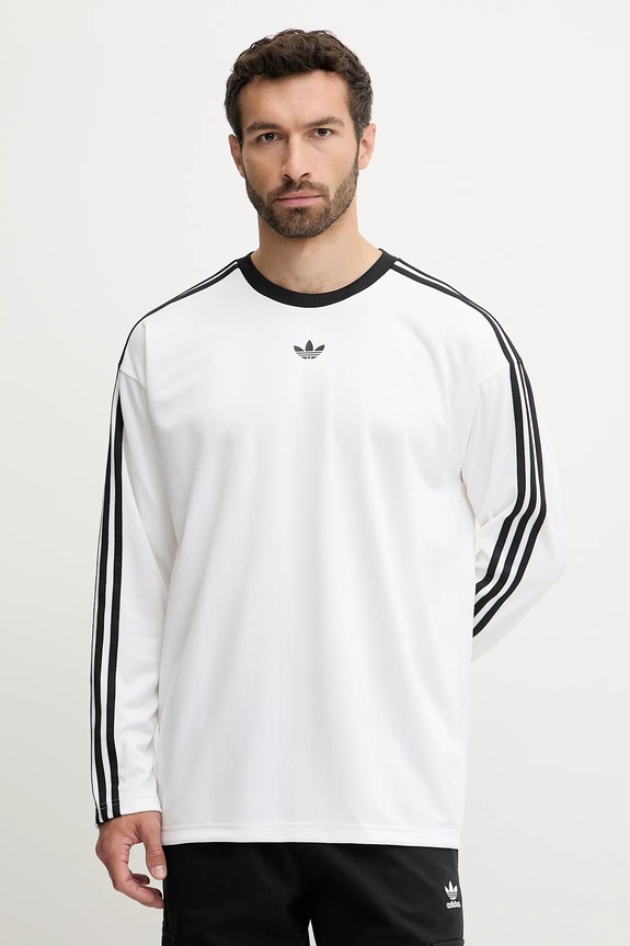 adidas Originals camicia a maniche lunghe Jacq Jersey Ls rilassato bianco JX1519