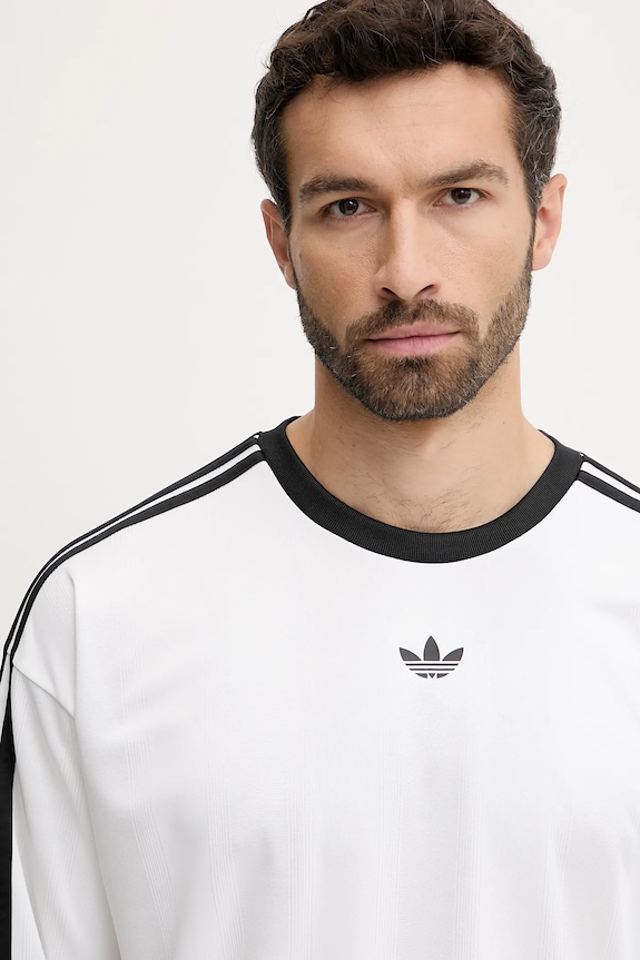 adidas Originals camicia a maniche lunghe Jacq Jersey Ls bianco JX1519