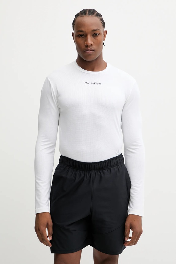 Calvin Klein Performance mânecă lungă de antrenament imprimeu bej LVGMF5K200