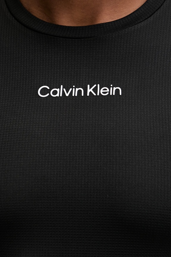 Tréningové tričko s dlhým rukávom Calvin Klein Performance čierna LVGMF5K200