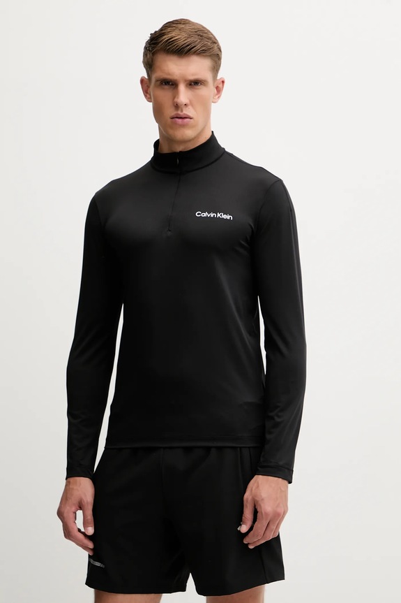 Calvin Klein Performance longsleeve treningowy z elastanem czarny LVGMF5W303