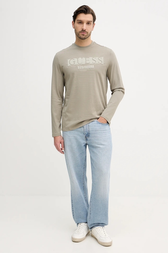 Guess longsleeve bawełniany M5BI10.K8FQ4 zielony AW25