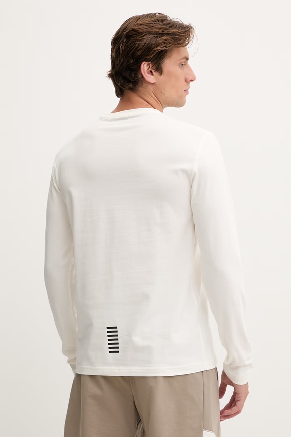 Odzież EA7 Emporio Armani longsleeve męski z bawełną PJVQZ.8NPT28 beżowy