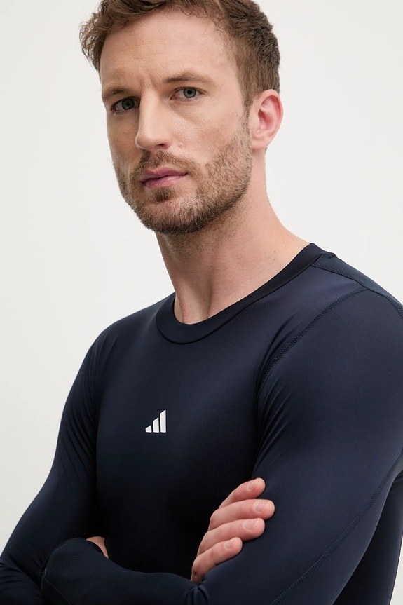 Odzież adidas Performance longsleeve treningowy Techfit JE6705 granatowy