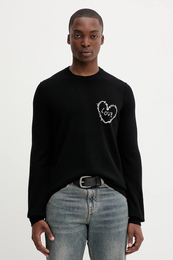 Μάλλινο πουλόβερ ZADIG&VOLTAIRE μαλλί μαύρο KMSW01793