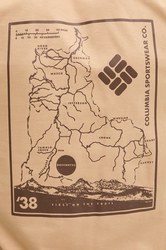 Bavlnené tričko s dlhým rukávom Columbia 2137071 béžová