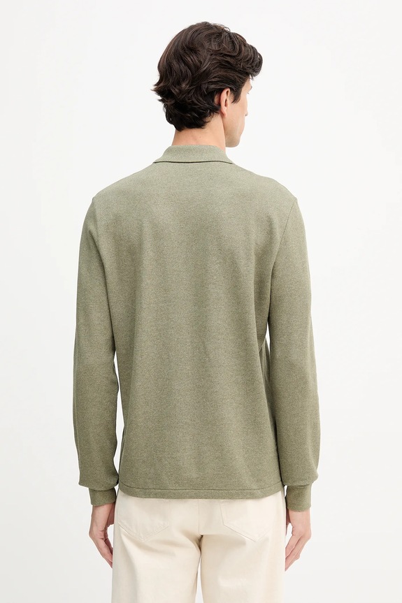 Odjeća Pamučna majica dugih rukava Lacoste L1313 zelena