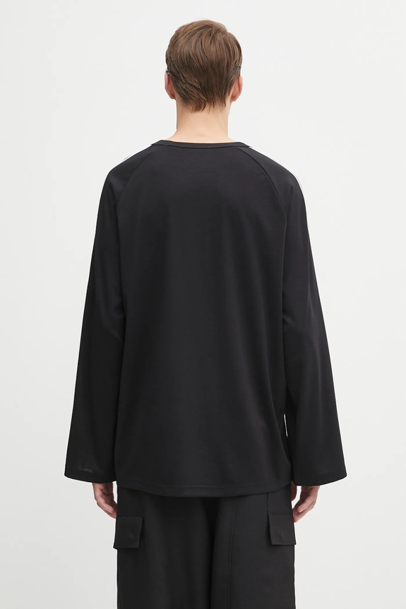 Clothing Y-3 wool blend longsleeve top Wire Long Sleeve 3-Stripes JW7351 black
