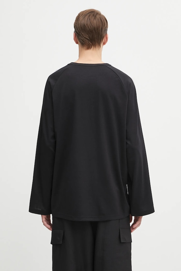 Clothing Y-3 wool blend longsleeve top Wire Long Sleeve 3-Stripes JW7351 black