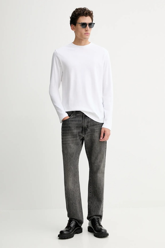 Βαμβακερή μπλούζα με μακριά μανίκια Calvin Klein LV04LD227G λευκό SS26