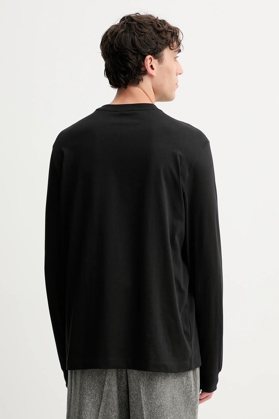 Ρούχα Βαμβακερή μπλούζα με μακριά μανίκια Calvin Klein LV04LD232G μαύρο