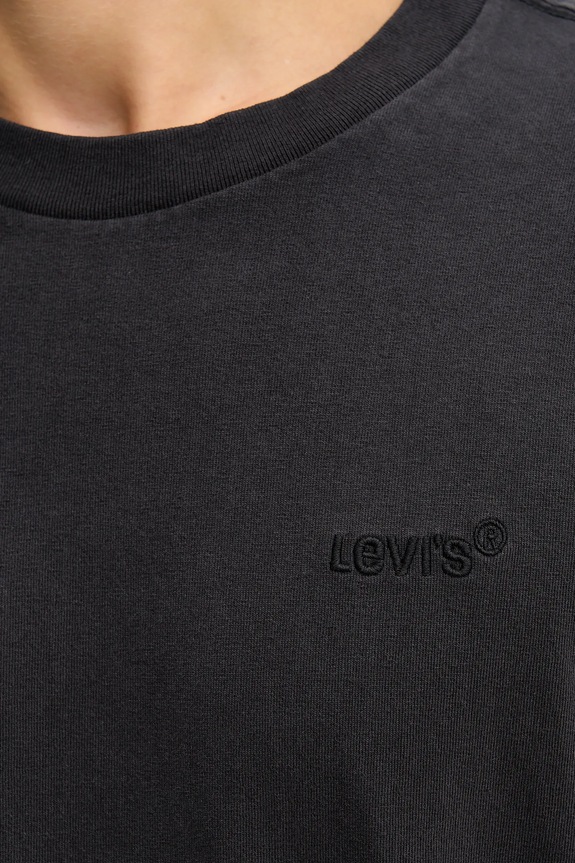 Bavlnené tričko s dlhým rukávom Levi's A6887.0032 čierna