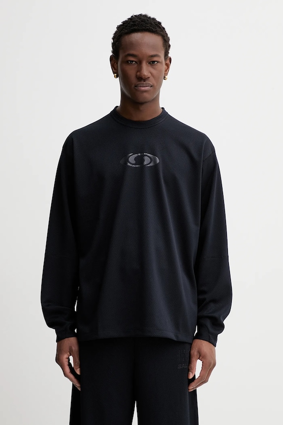 Tričko s dlhým rukávom MM6 Maison Margiela x Salomon nášivka čierna SH0NH0020.M20139.899