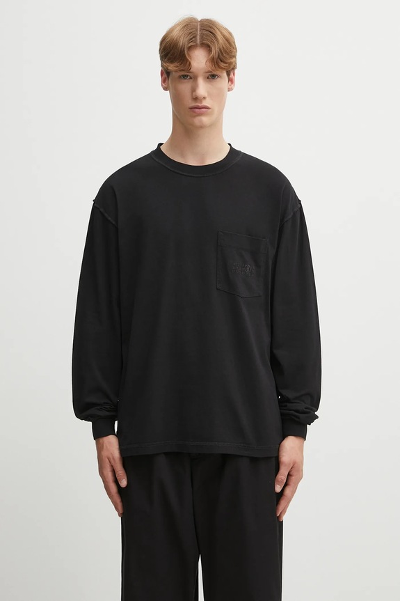 MM6 Maison Margiela longsleeve bawełniany aplikacja czarny SH0NH0016.M20050.900