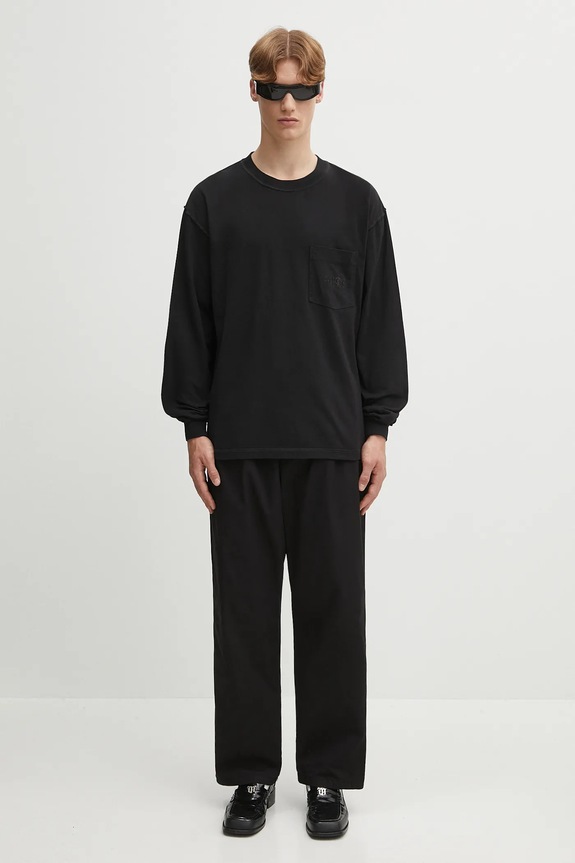 MM6 Maison Margiela longsleeve bawełniany SH0NH0016.M20050.900 czarny