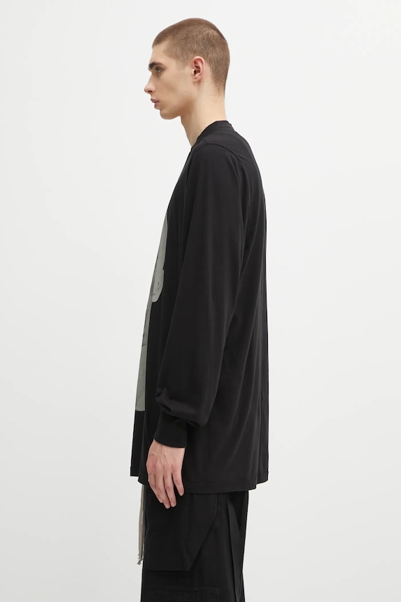 Rick Owens DRKSHDW top a maniche lunghe in cotone Jumbo Ls T DU02E7261.RNEP1 nero AW25