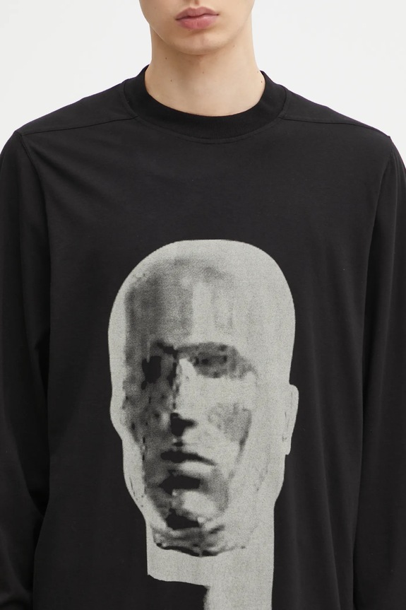 Rick Owens DRKSHDW top a maniche lunghe in cotone Jumbo Ls T nero DU02E7261.RNEP1