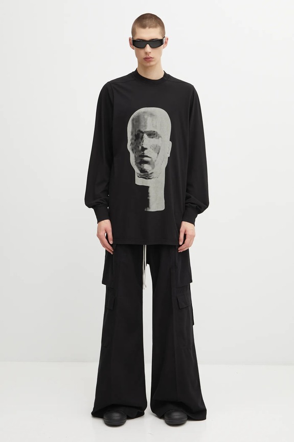 Rick Owens DRKSHDW top a maniche lunghe in cotone Jumbo Ls T DU02E7261.RNEP1 nero