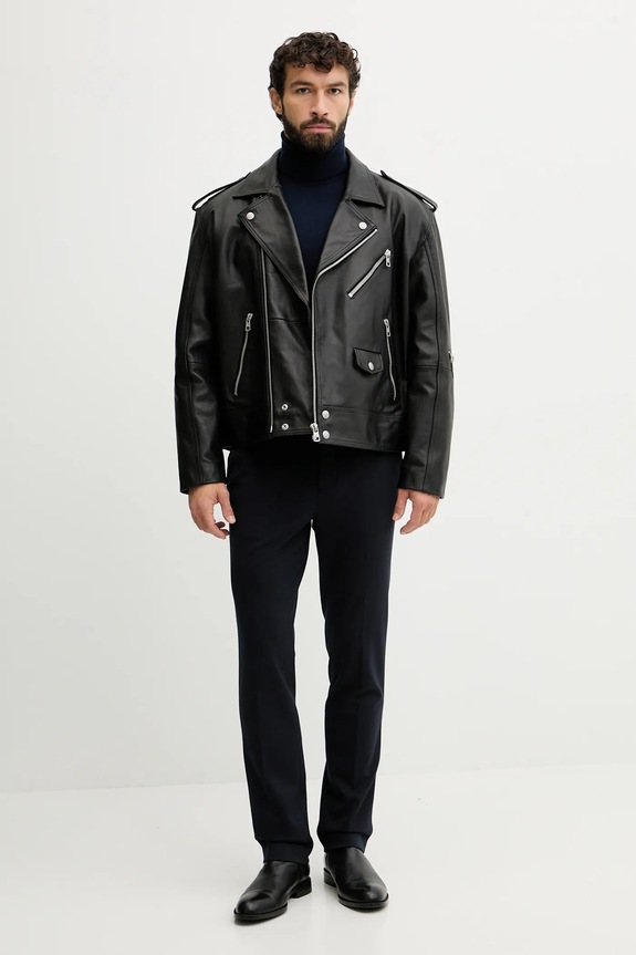 Vlnený sveter Michael Kors CF460F97AP tmavomodrá AW25