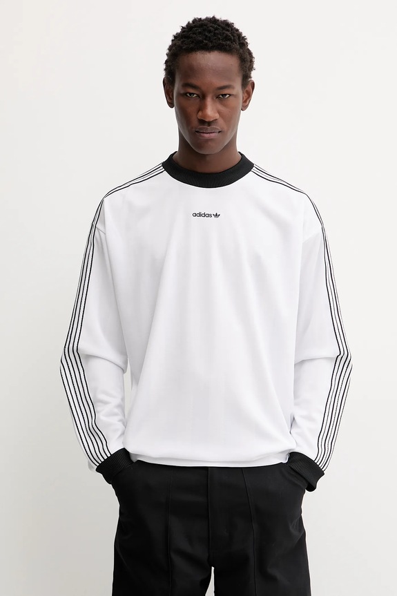 Tričko s dlhým rukávom adidas Originals relaxed biela JX3100