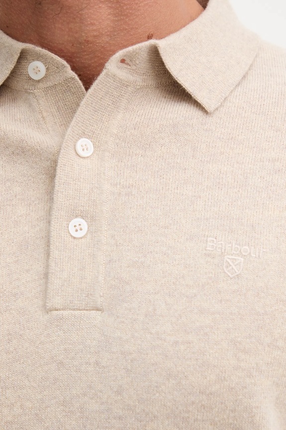 Barbour gyapjú pulóver HUTHERSTON MKN1670 bézs