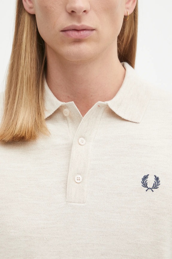 Fred Perry wool blend jumper beige K4535
