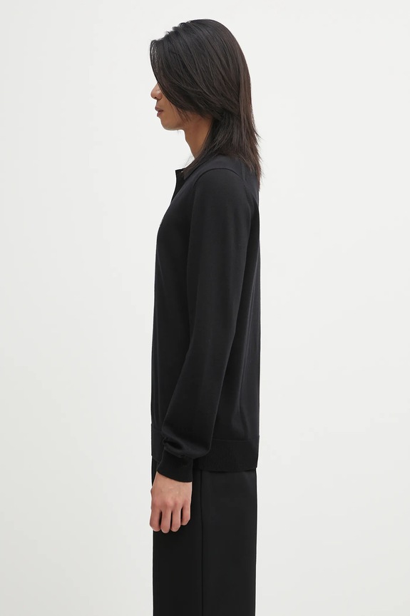 Пуловер с вълна Fred Perry K4535 черен AW25