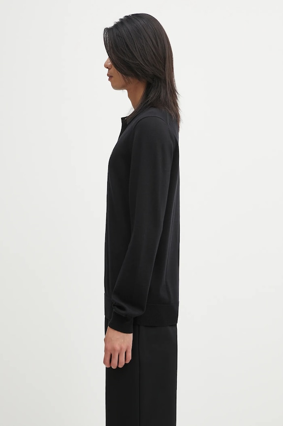 Пуловер с вълна Fred Perry K4535 черен AW25