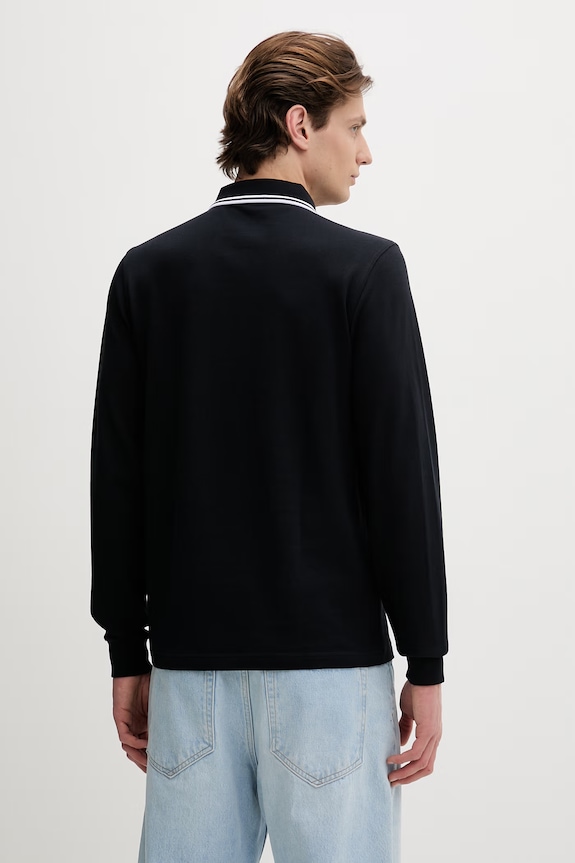 Odzież Fred Perry longsleeve bawełniany M3636 granatowy