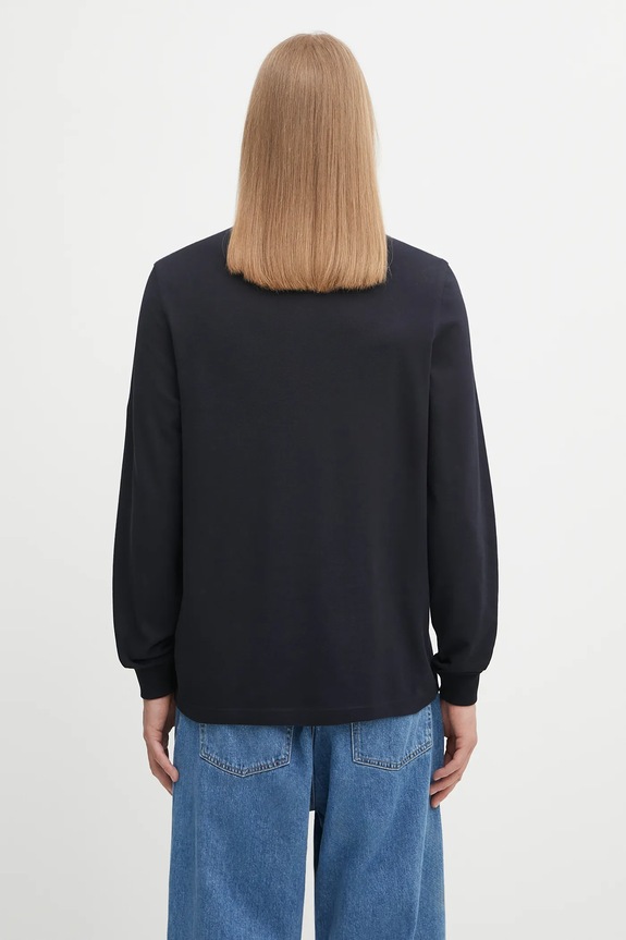 Clothing Fred Perry cotton longsleeve top M3636 navy