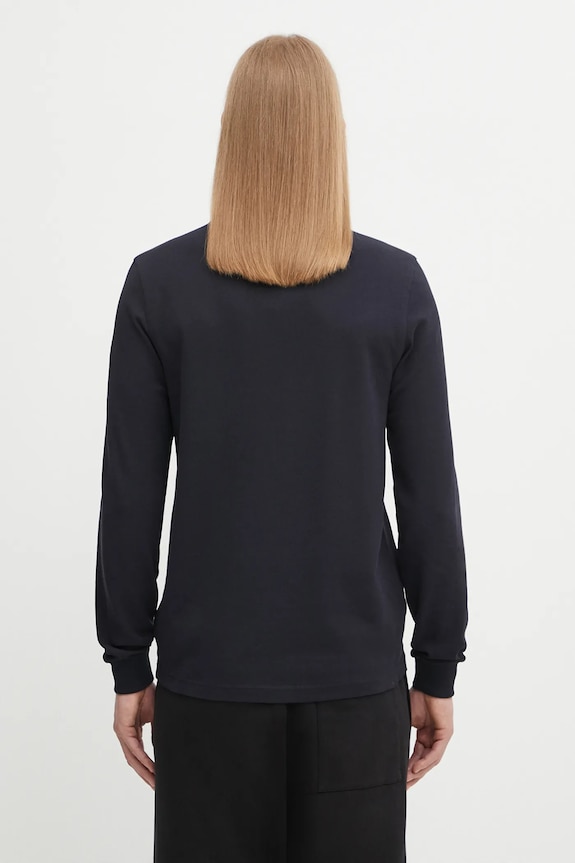Ρούχα Βαμβακερή μπλούζα με μακριά μανίκια Fred Perry M3636 σκούρο μπλε