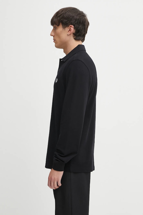 Fred Perry cotton longsleeve top M6006 black SS26