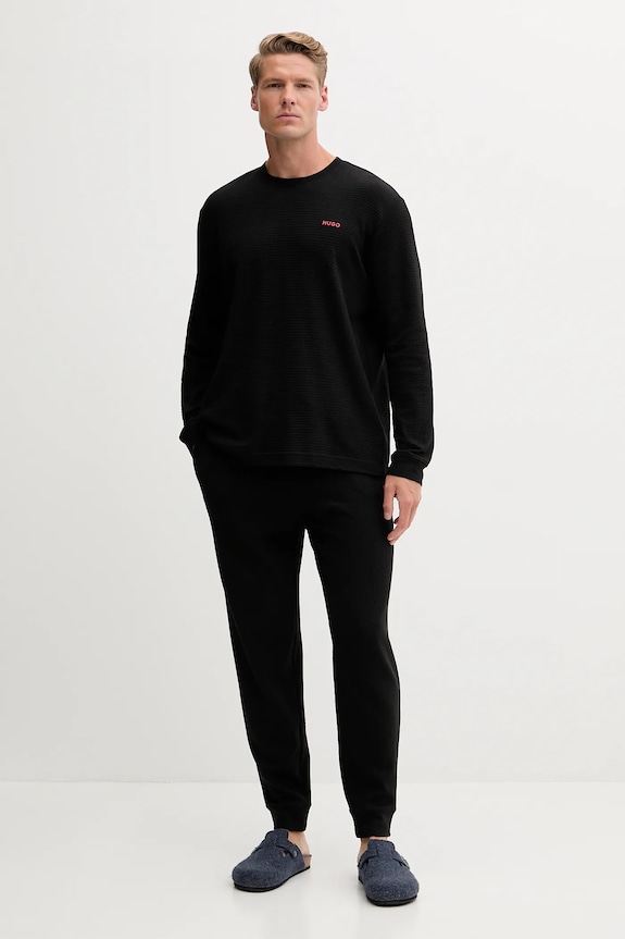 Tričko s dlhým rukávom HUGO Austin LS Shirt 50532022 čierna AW25