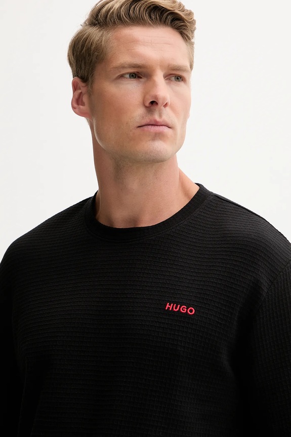 Tričko s dlhým rukávom HUGO Austin LS Shirt čierna 50532022