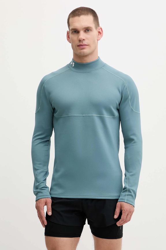 Tréningové tričko s dlhým rukávom Under Armour Cold Weather Grid jednofarebný zelená 6007127