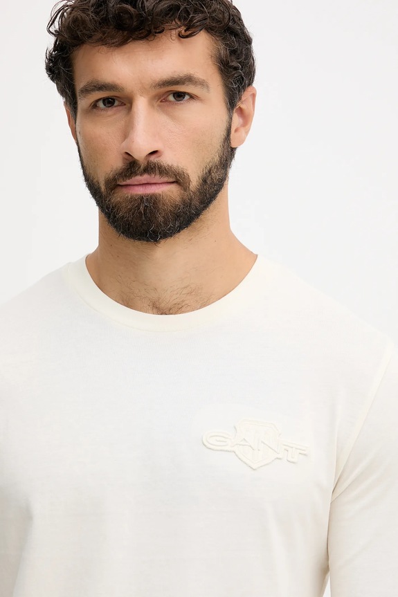 Gant longsleeve din bumbac bej 2003369
