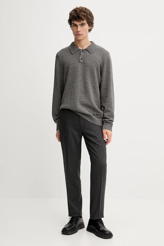 Les Deux maglione in cotone Billy 1000556 grigio AW25