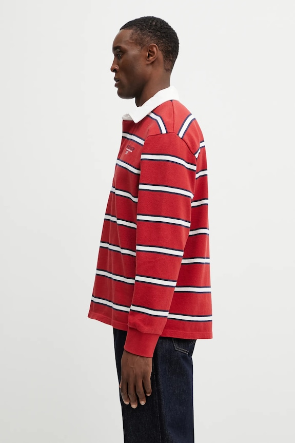 Sporty & Rich top a maniche lunghe in cotone S&R Nautical Rugby TO09563178RE35 rosso AW25