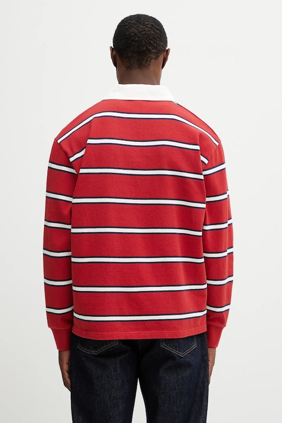Abbigliamento Sporty & Rich top a maniche lunghe in cotone S&R Nautical Rugby TO09563178RE35 rosso