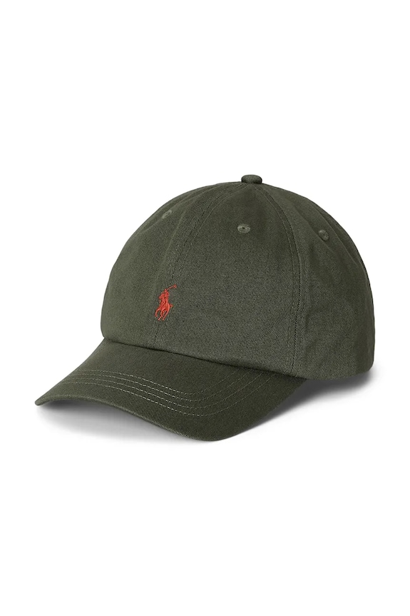 Polo Ralph Lauren șapcă de baseball din bumbac verde 322785653073