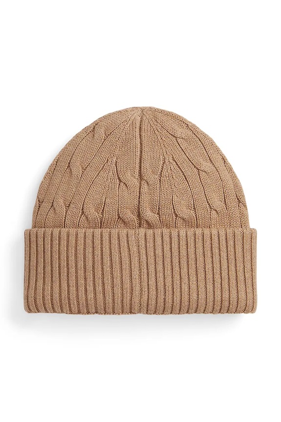 Detská bavlnená čiapka Polo Ralph Lauren 323980663008 hnedá AW25