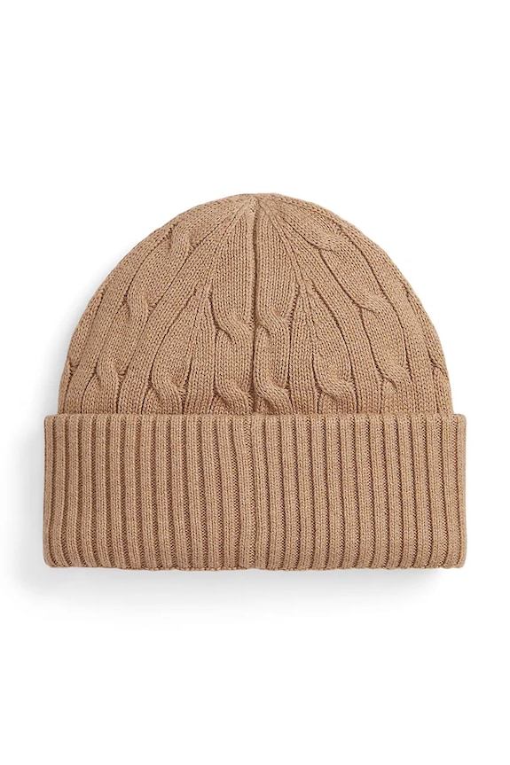 Detská bavlnená čiapka Polo Ralph Lauren 323980663008 hnedá AW25