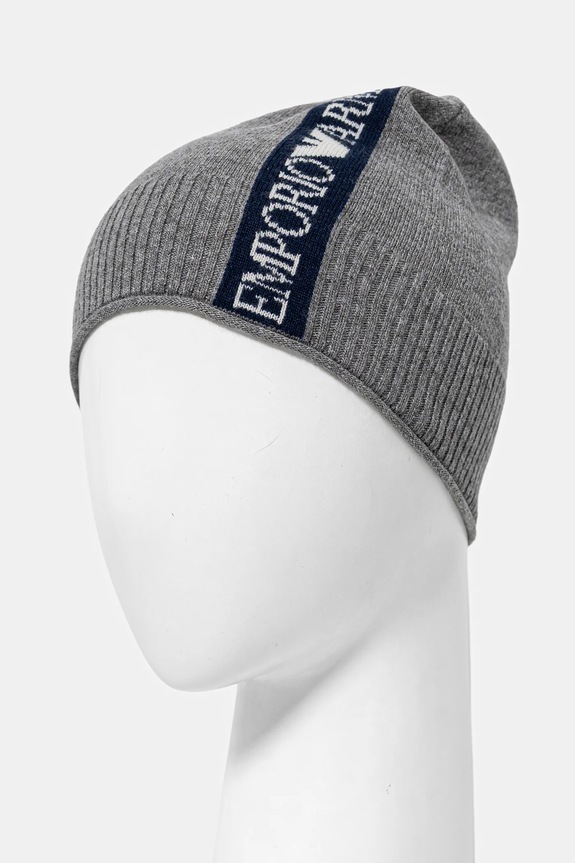 Emporio Armani pălărie și eșarfă din amestec de lână pentru copii gri EB000811.AF17340