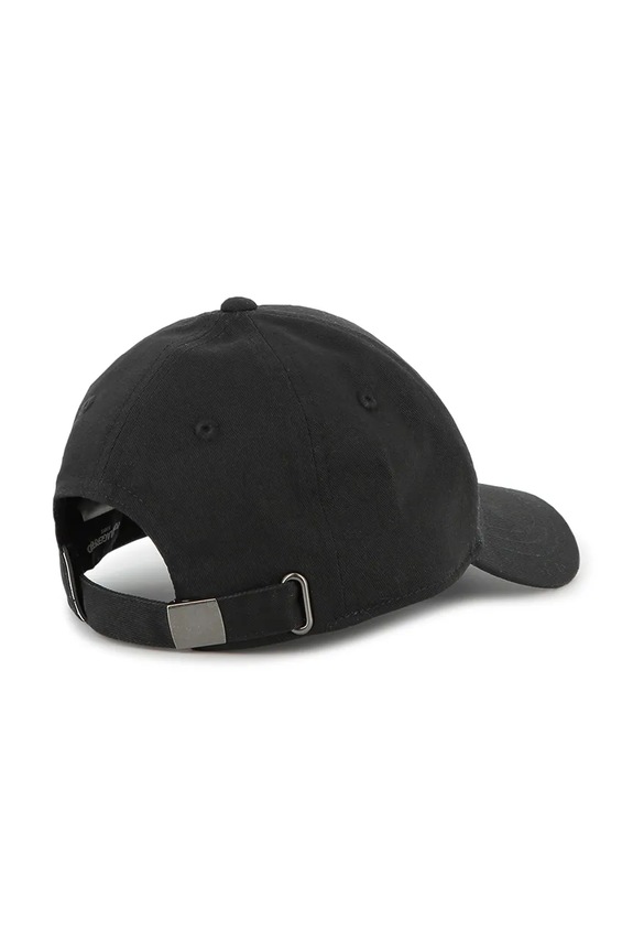 Karl Lagerfeld czapka z daszkiem bawełniana dziecięca Z31032.50.56 czarny AW25