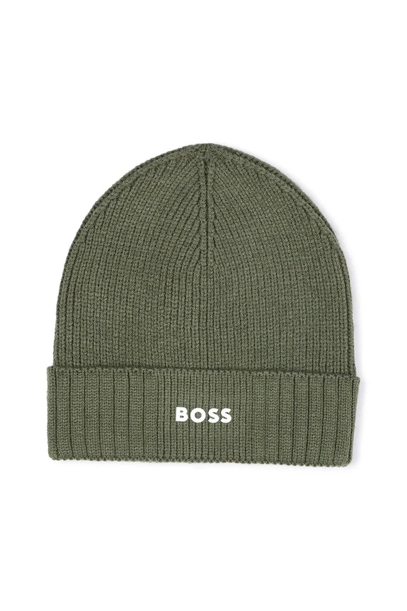 Detská čiapka BOSS stredne hrubá zelená J52616.56.58