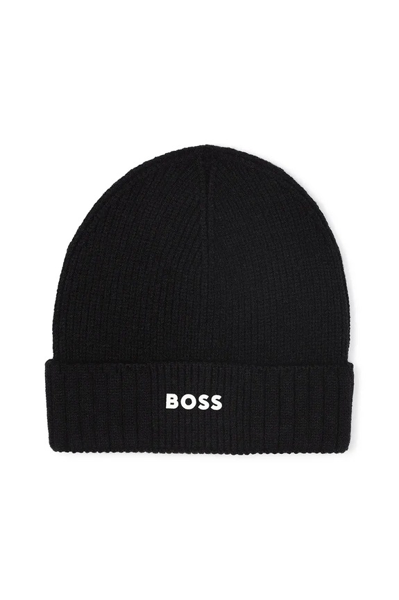 BOSS czapka dziecięca aplikacja czarny J52616.56.58