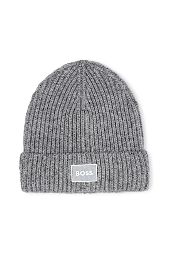 Detská čiapka BOSS J52619.54.56 sivá AW25