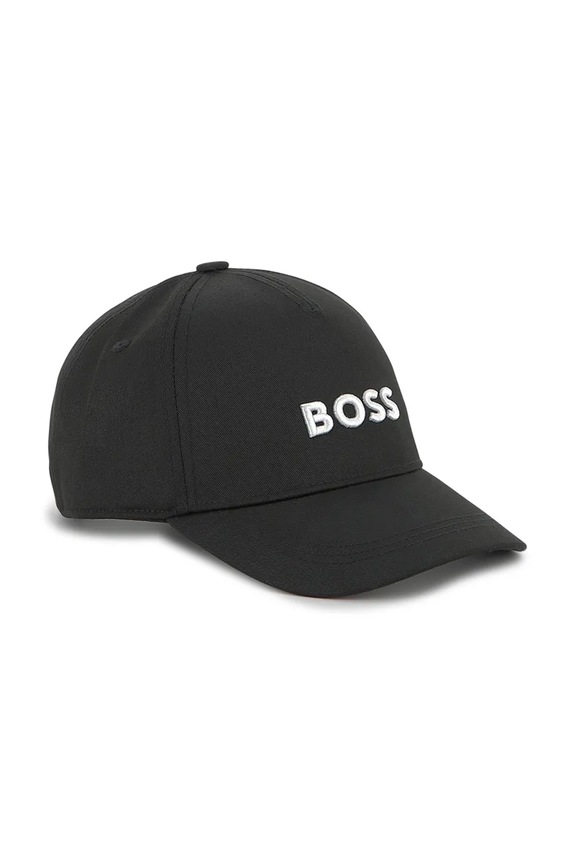 Дитяча бавовняна кепка BOSS J52628.58 чорний AW25