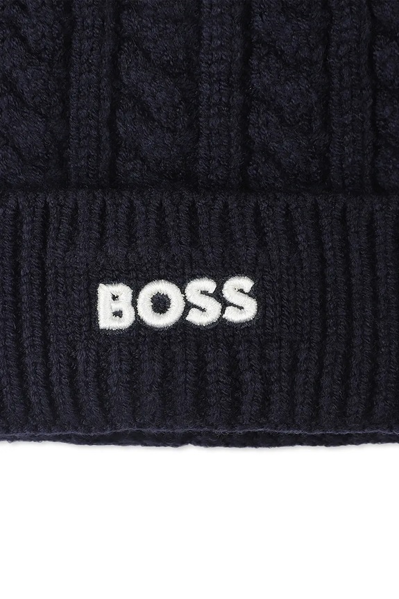Chlapec Detská čiapka BOSS J52656.42.50 tmavomodrá